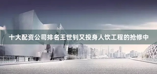 十大配资公司排名王世钊又投身人饮工程的抢修中